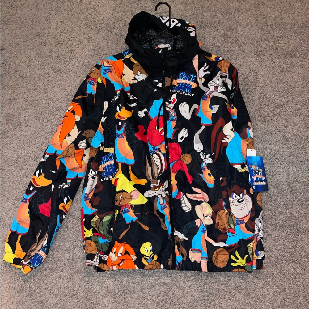 Space Jam Members Only Cartoon Print Jacket
